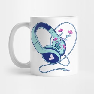 Heart Headphones Mug